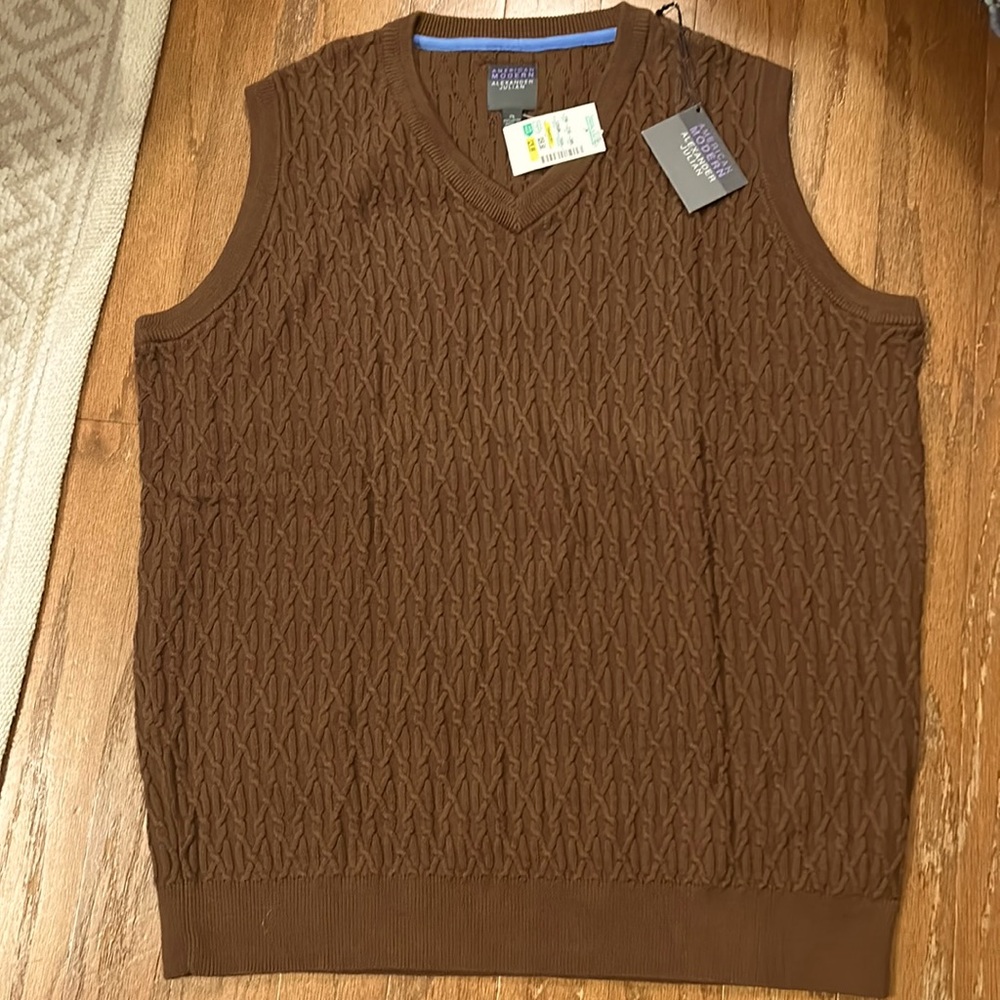 American Modern Alexander Julian Brown Sweater Vest